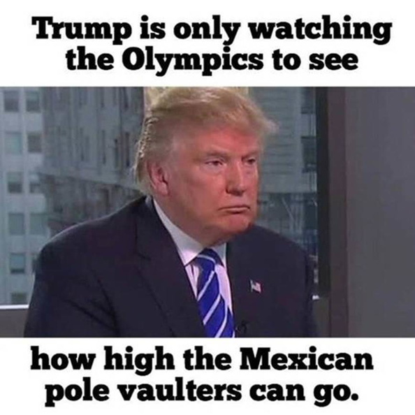 Trump watching the olympics