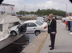 Woman-parking-in-harbor