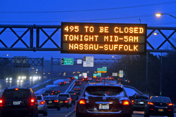 Government shuts down the Expressway overnight due to winter storm Hercules