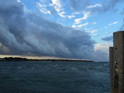 Storm front seen from South Ferry - Oct 16 2015