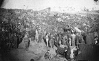 Union prisoners getting rations at Fort Sumter in 1864