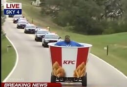Guy Driving a KFC Bucket